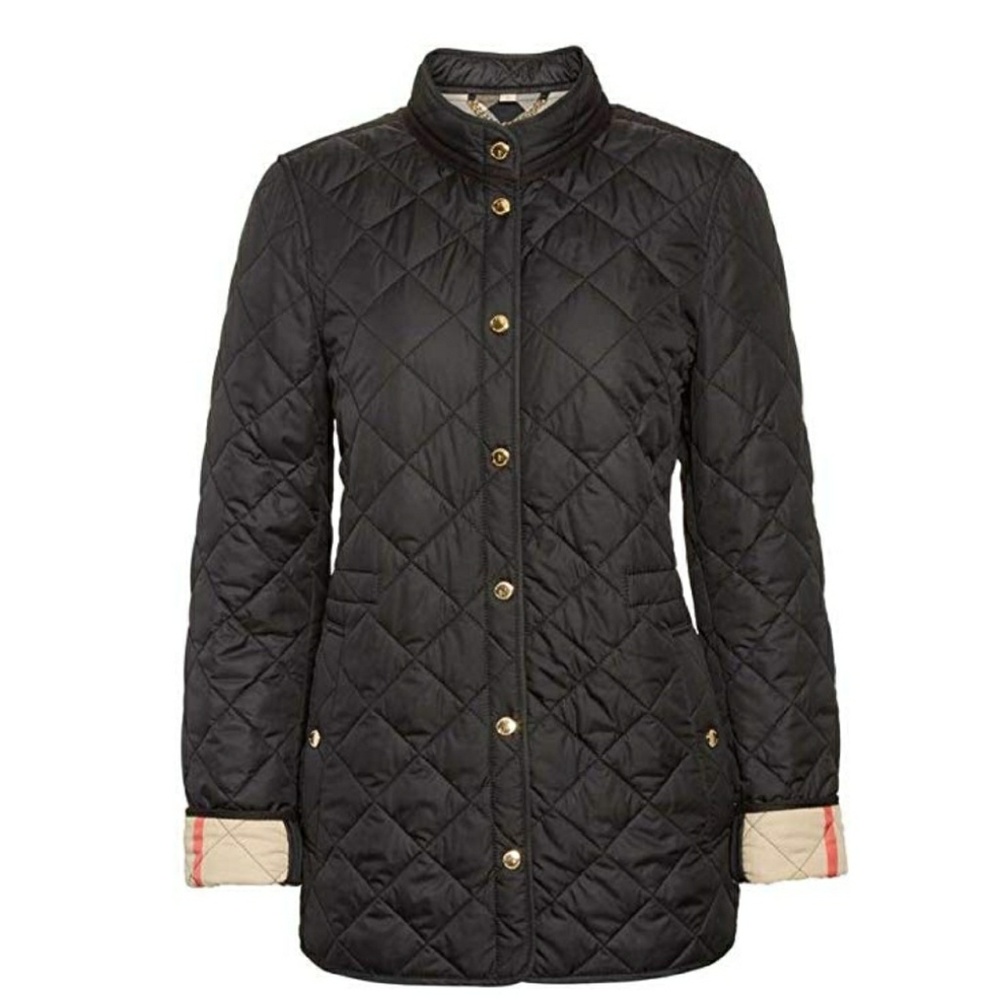 New Burberry Pensham Check Cuffs Quilted jacket   